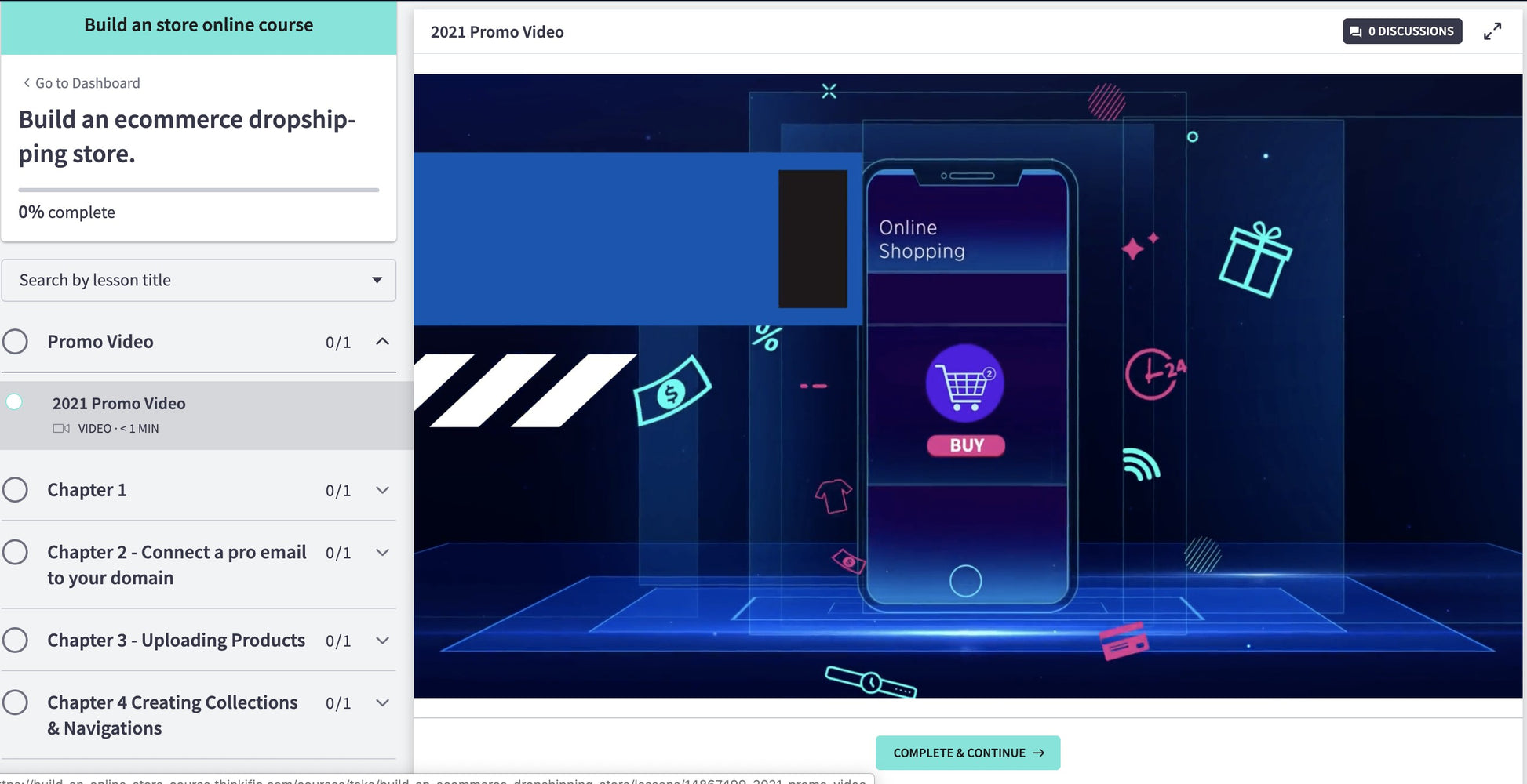 Learn How To Start an Online Store - Video Course Thinkific